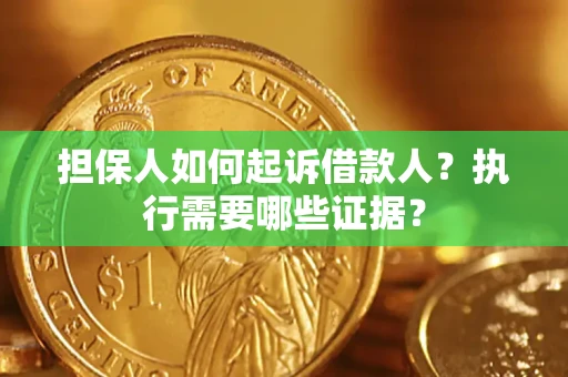 武汉担保人如何起诉借款人？执行需要哪些证据？