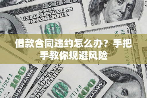 武汉借款合同违约怎么办？手把手教你规避风险