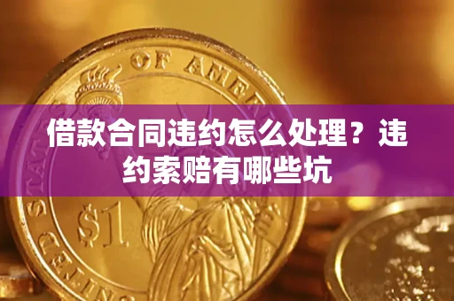 武汉借款合同违约怎么处理？违约索赔有哪些坑