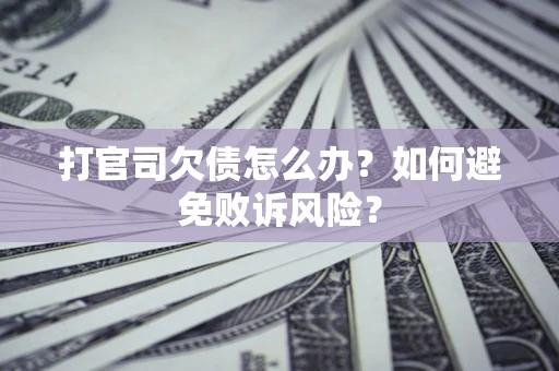 武汉打官司欠债怎么办？如何避免败诉风险？