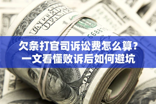 武汉欠条打官司诉讼费怎么算？一文看懂败诉后如何避坑